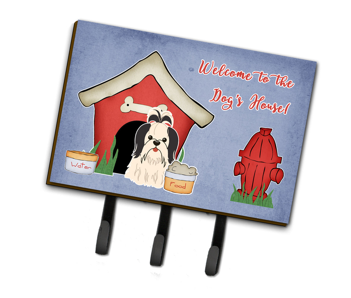 Dog House Collection Shih Tzu Black White Leash or Key Holder  the-store.com.