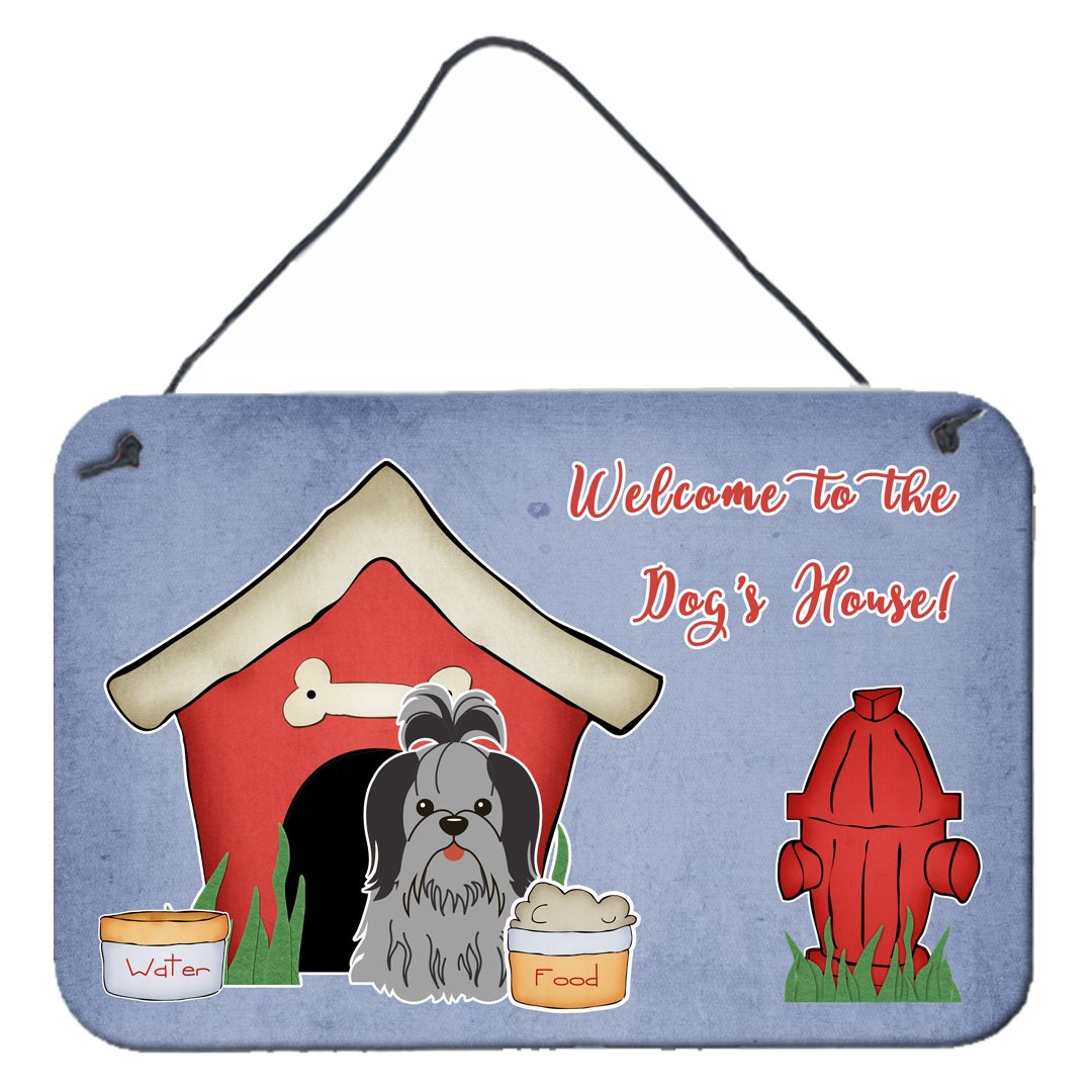 Dog House Collection Shih Tzu Black Silver Wall or Door Hanging Prints by Caroline&#39;s Treasures