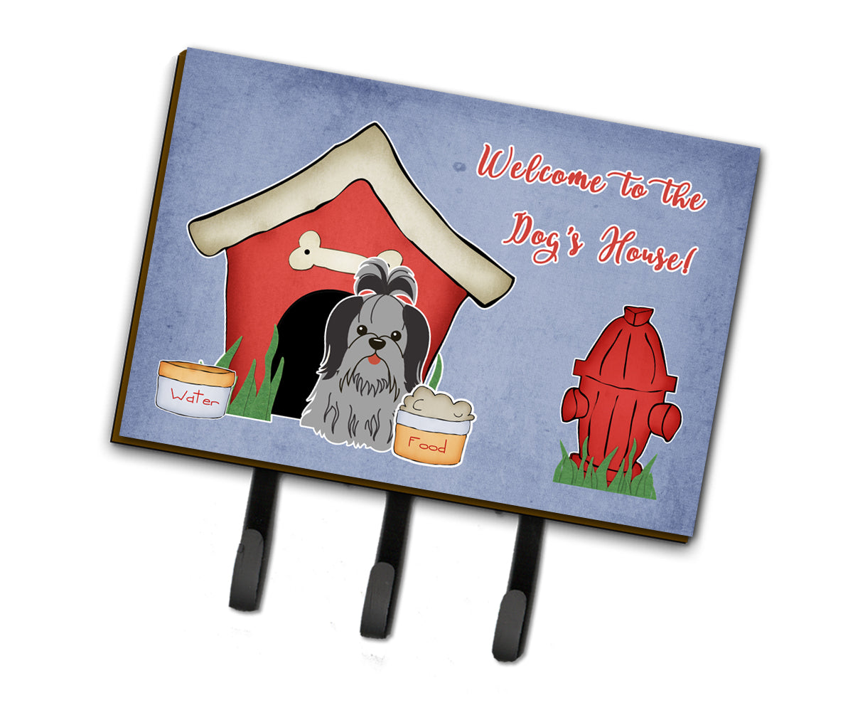 Dog House Collection Shih Tzu Black Silver Leash or Key Holder BB2843TH68  the-store.com.