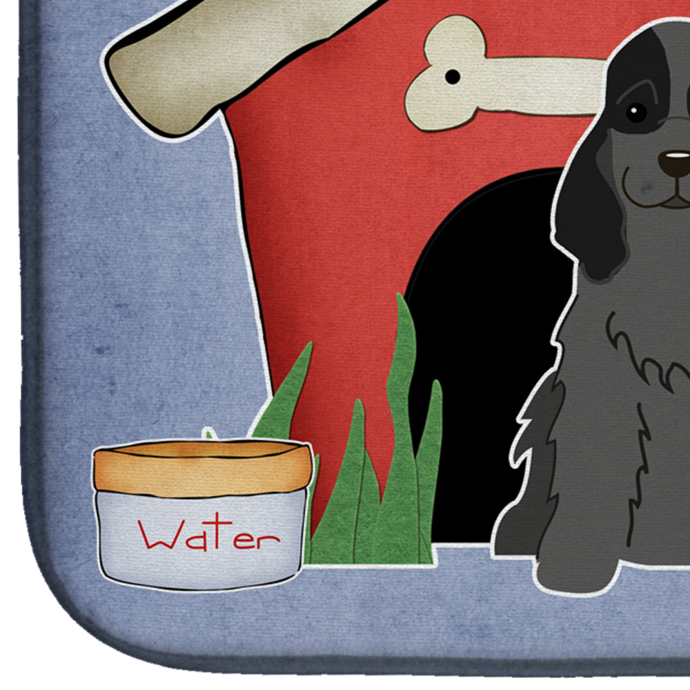 Dog House Collection Cocker Spaniel Black Dish Drying Mat BB2846DDM  the-store.com.