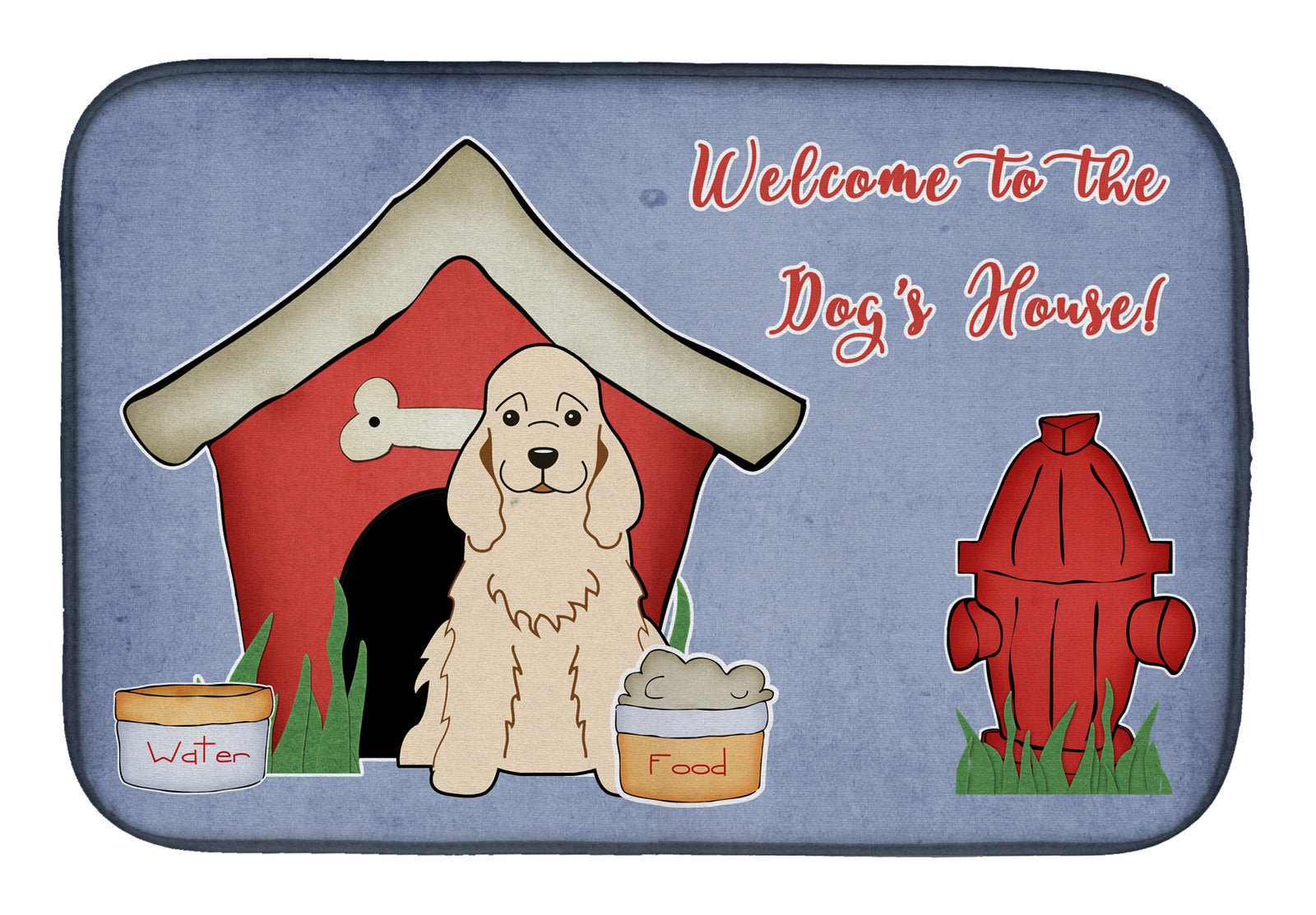Dog House Collection Cocker Spaniel Buff Dish Drying Mat BB2848DDM  the-store.com.