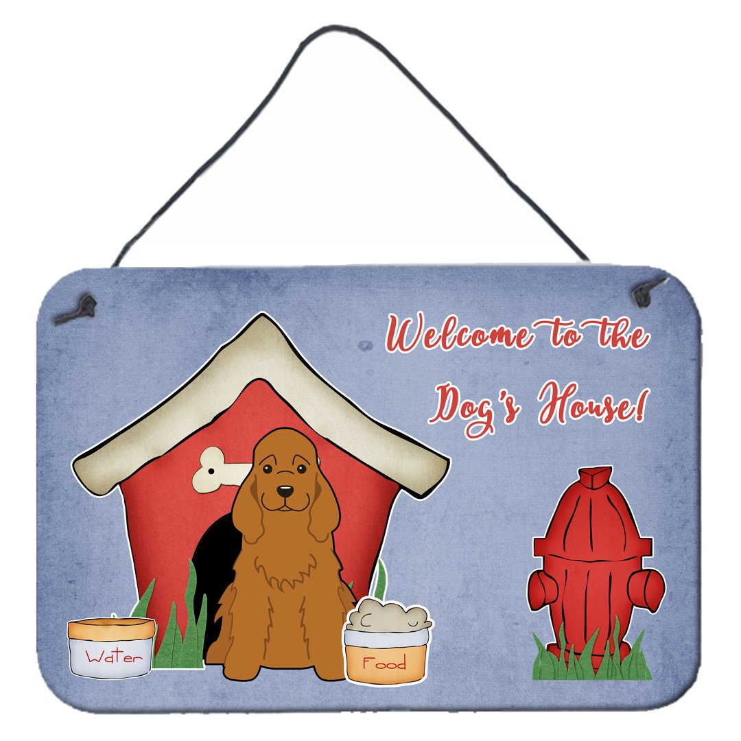 Dog House Collection Cocker Spaniel Red Wall or Door Hanging Prints BB2849DS812 by Caroline&#39;s Treasures