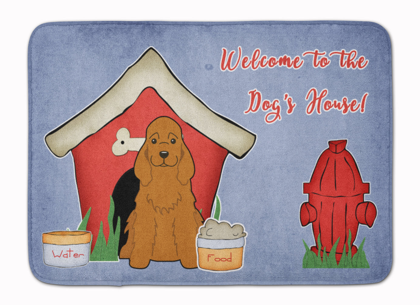 Dog House Collection Cocker Spaniel Red Machine Washable Memory Foam Mat BB2849RUG - the-store.com