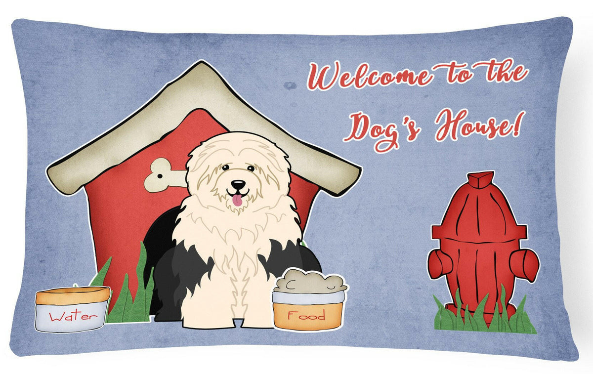 Dog House Collection Old English Sheepdog Canvas Fabric Decorative Pillow BB2850PW1216 by Caroline&#39;s Treasures