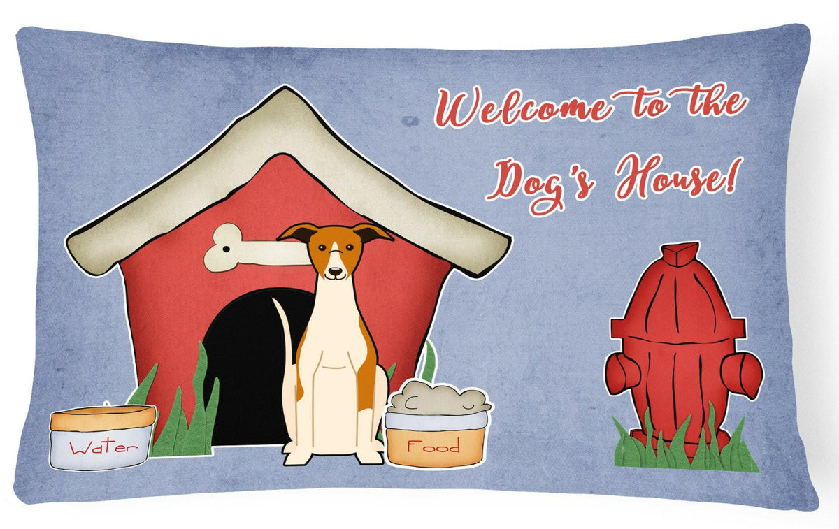 Dog House Collection Whippet Canvas Fabric Decorative Pillow BB2853PW1216 by Caroline&#39;s Treasures