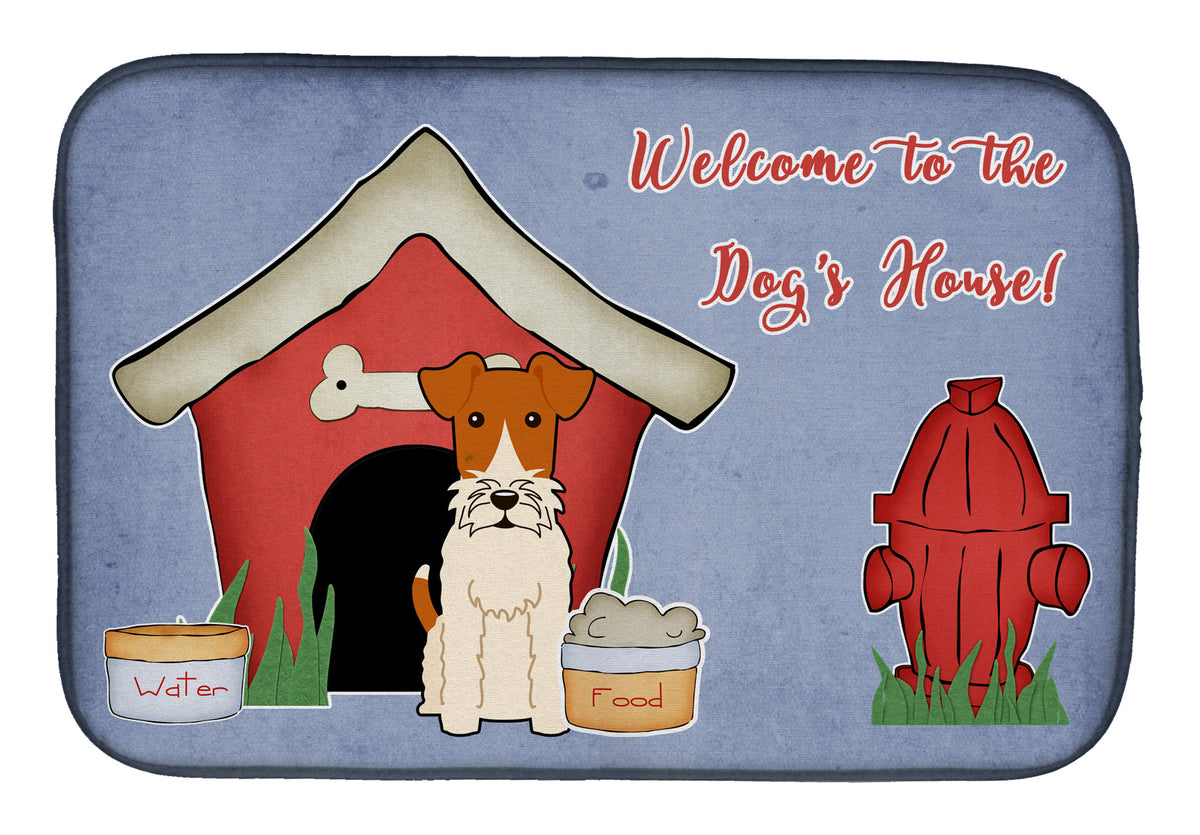 Dog House Collection Wire Fox Terrier Dish Drying Mat BB2855DDM