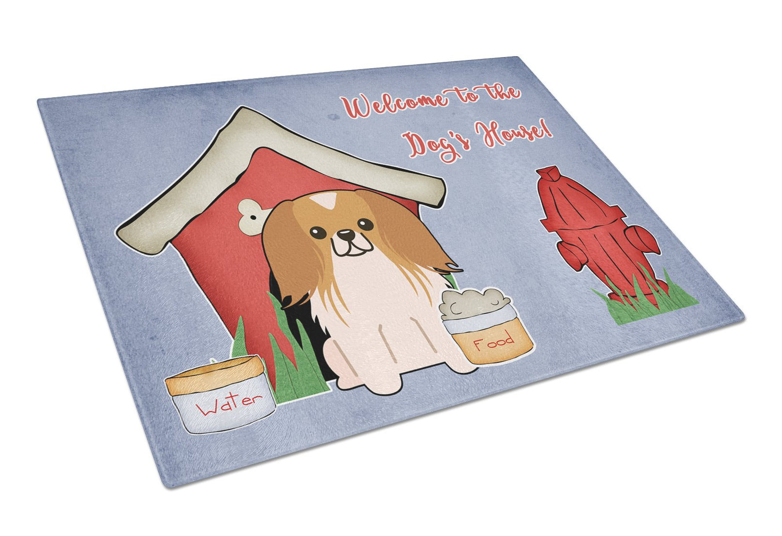 Dog House Collection Pekingnese Red White Glass Cutting Board Large BB2857LCB by Caroline's Treasures