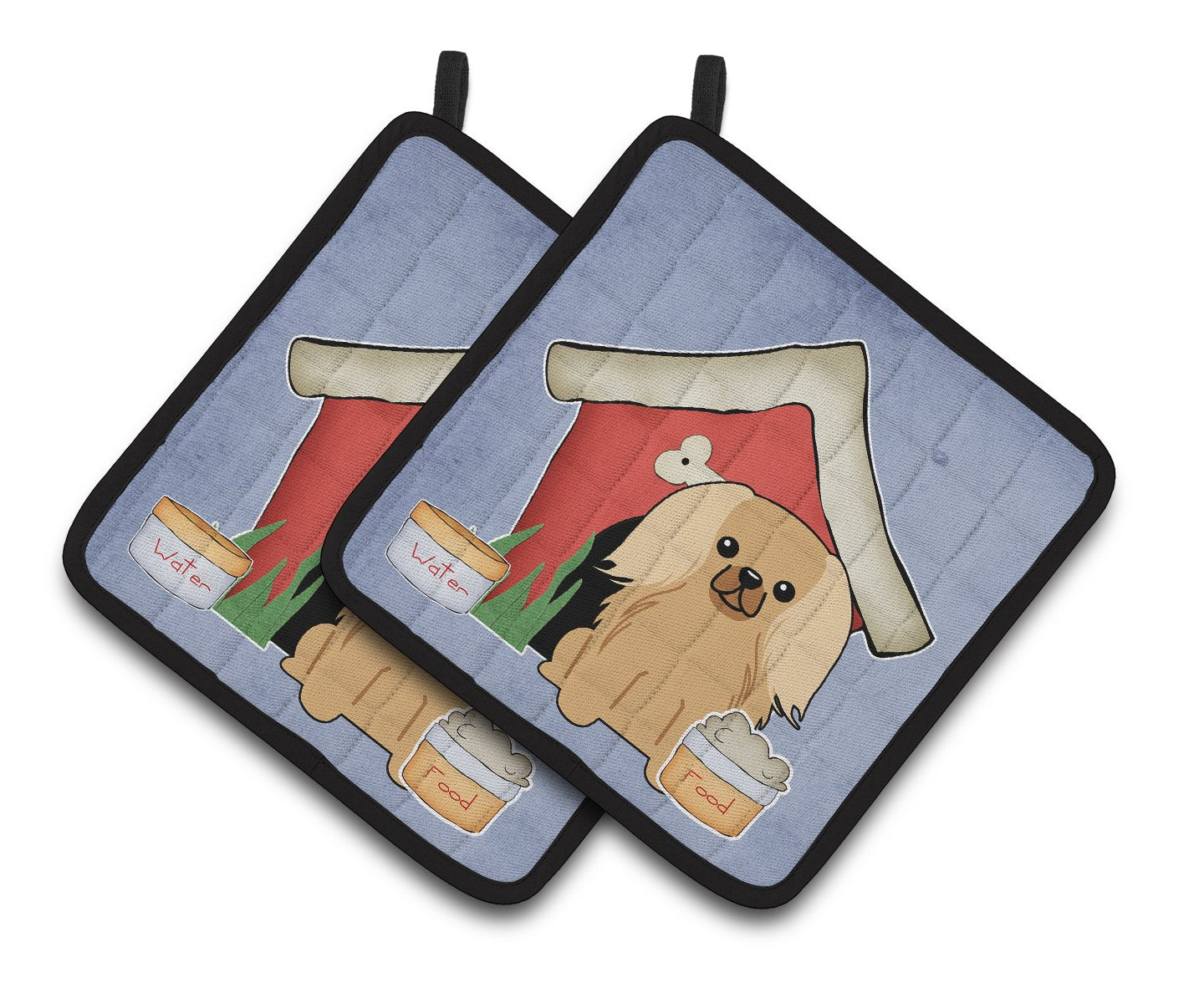 Dog House Collection Pekingnese Fawn Sable Pair of Pot Holders by Caroline's Treasures