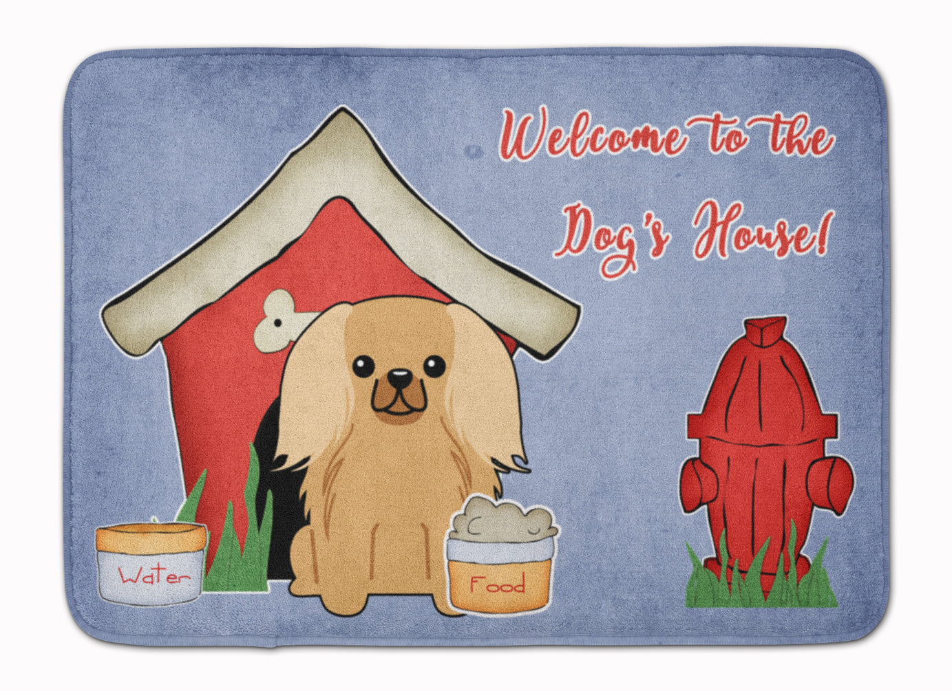Dog House Collection Pekingnese Fawn Sable Machine Washable Memory Foam Mat BB2858RUG - the-store.com