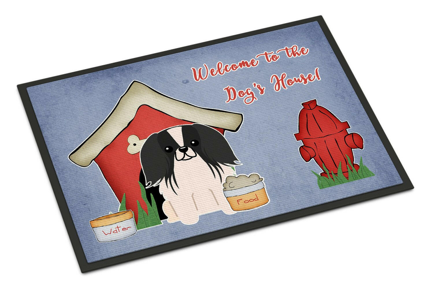 Dog House Collection Pekingnese Black White Indoor or Outdoor Mat 24x36 BB2859JMAT - the-store.com