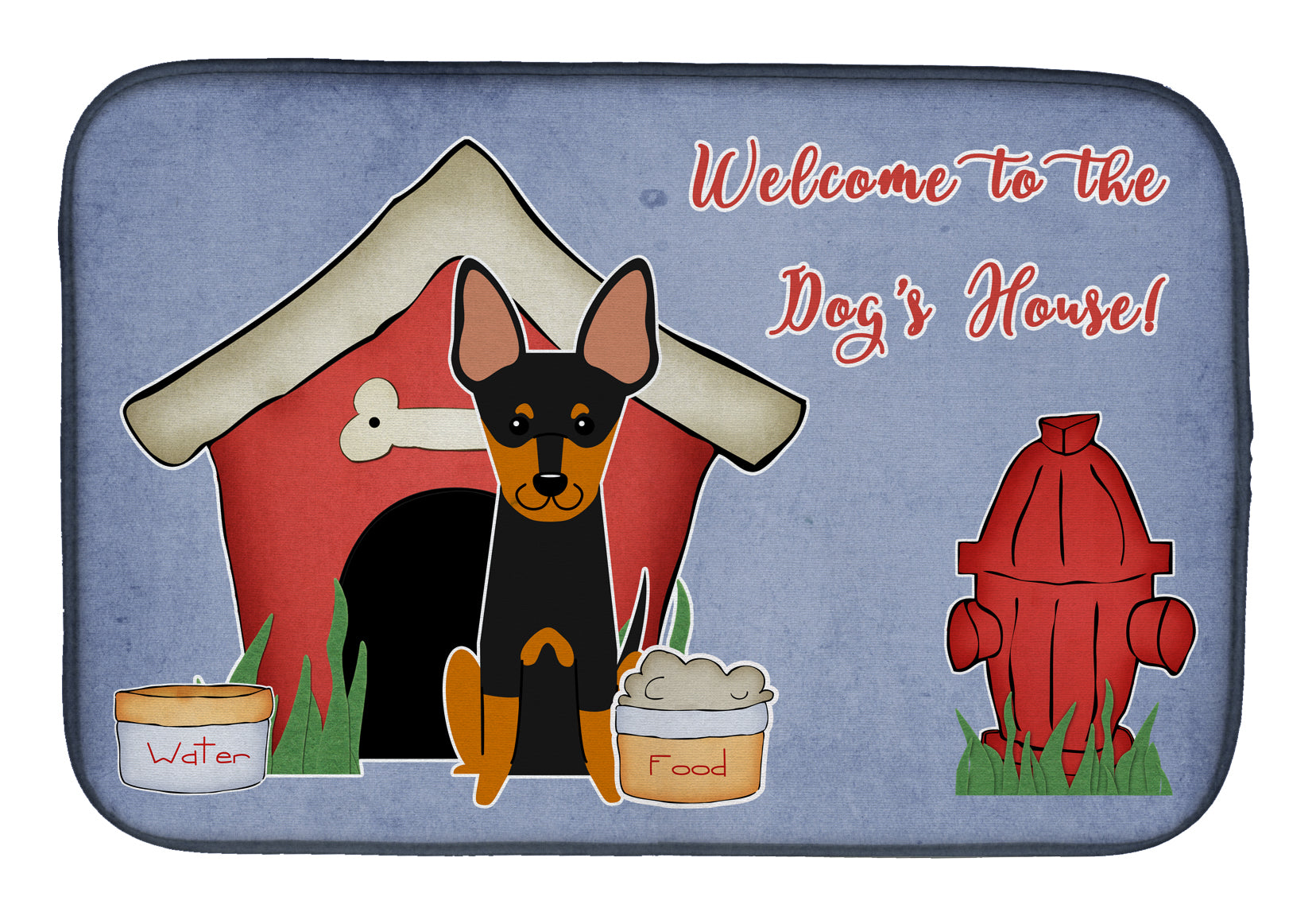 Dog House Collection English Toy Terrier Dish Drying Mat BB2863DDM  the-store.com.