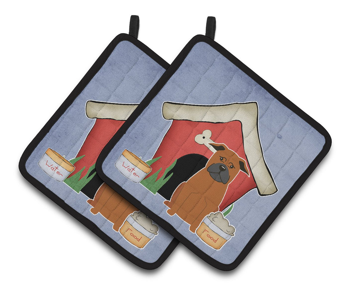 Dog House Collection Chinese Chongqing Dog Pair of Pot Holders by Caroline&#39;s Treasures