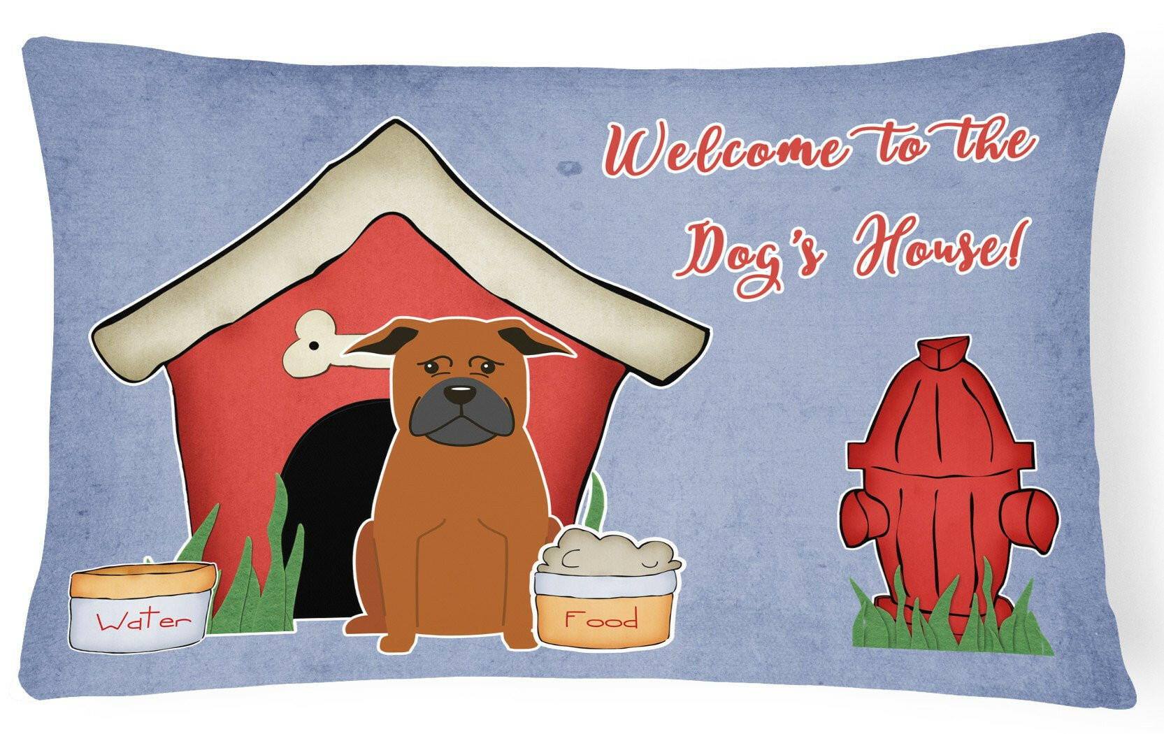 Dog House Collection Chinese Chongqing Dog Canvas Fabric Decorative Pillow BB2865PW1216 by Caroline's Treasures