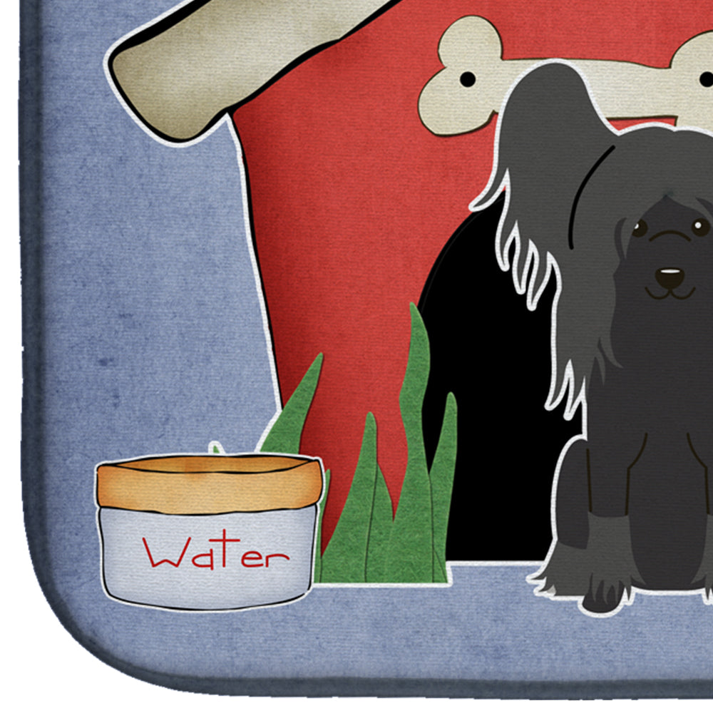 Dog House Collection Chinese Crested Black Dish Drying Mat BB2866DDM
