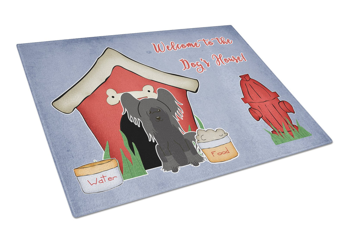 Dog House Collection Chinese Crested Black Glass Cutting Board Large BB2866LCB by Caroline&#39;s Treasures