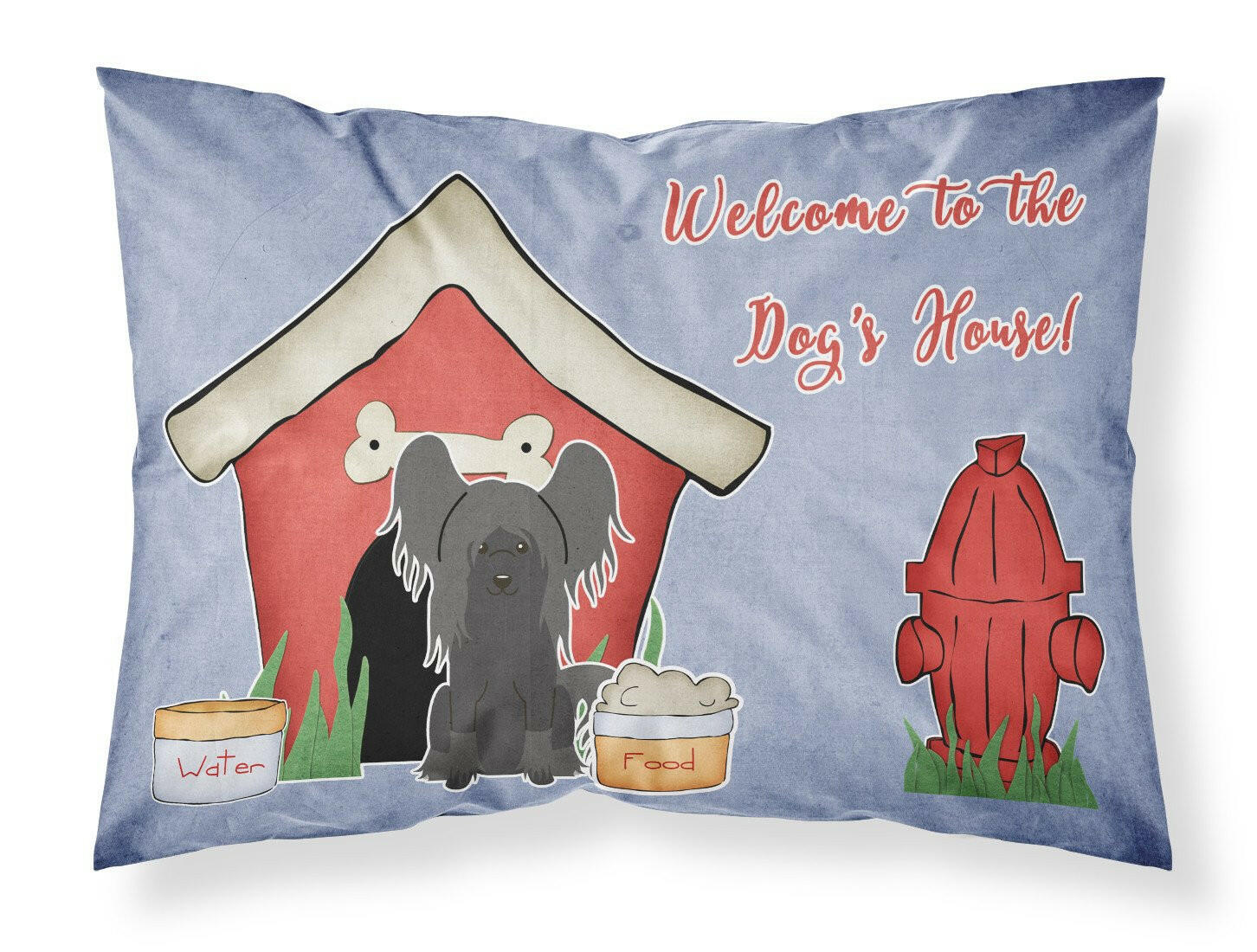 Dog House Collection Chinese Crested Black Fabric Standard Pillowcase BB2866PILLOWCASE by Caroline's Treasures