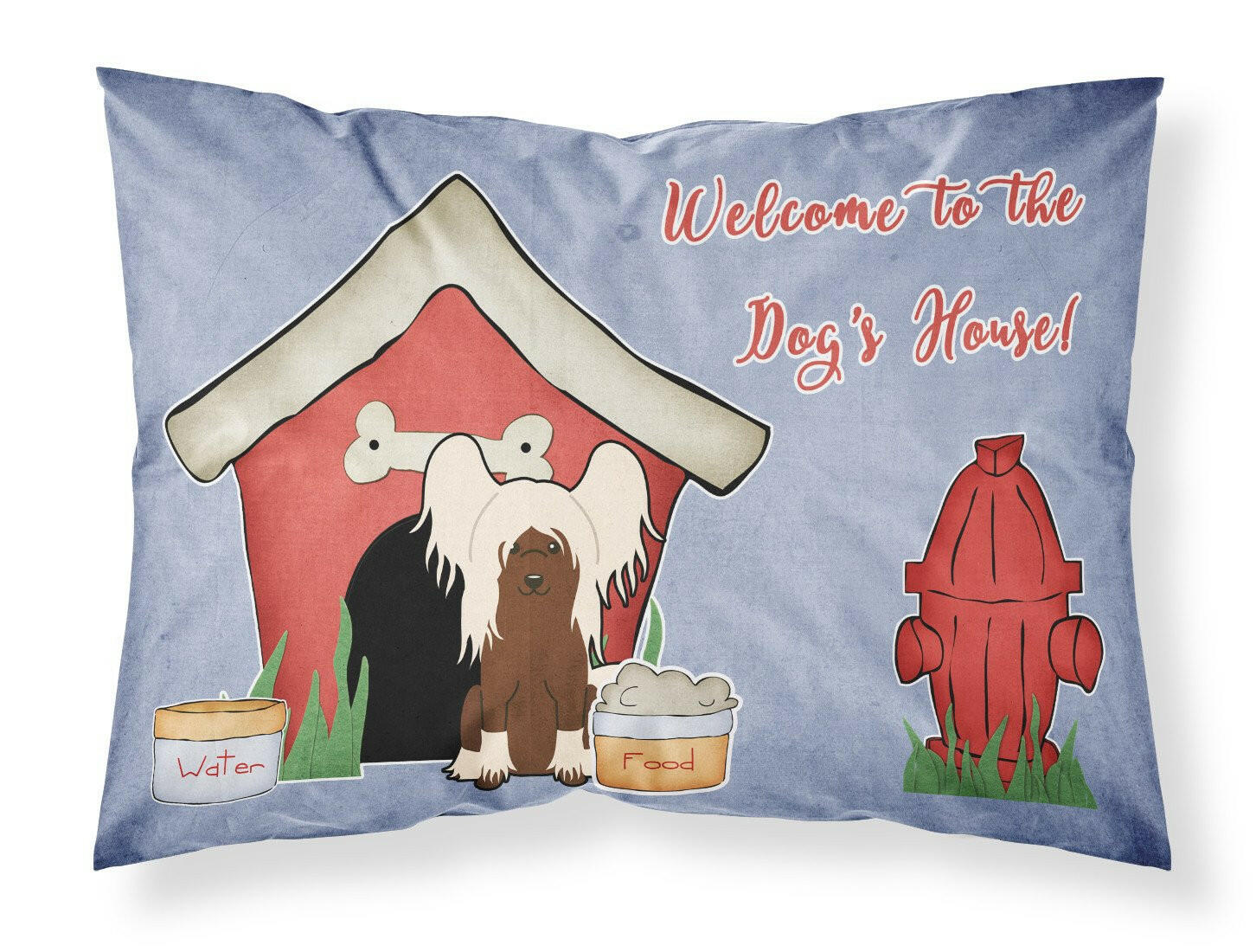 Dog House Collection Chinese Crested Cream Fabric Standard Pillowcase BB2867PILLOWCASE by Caroline's Treasures