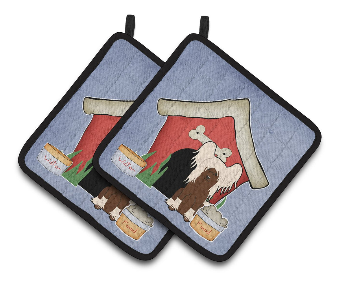 Dog House Collection Chinese Crested Cream Pair of Pot Holders by Caroline&#39;s Treasures