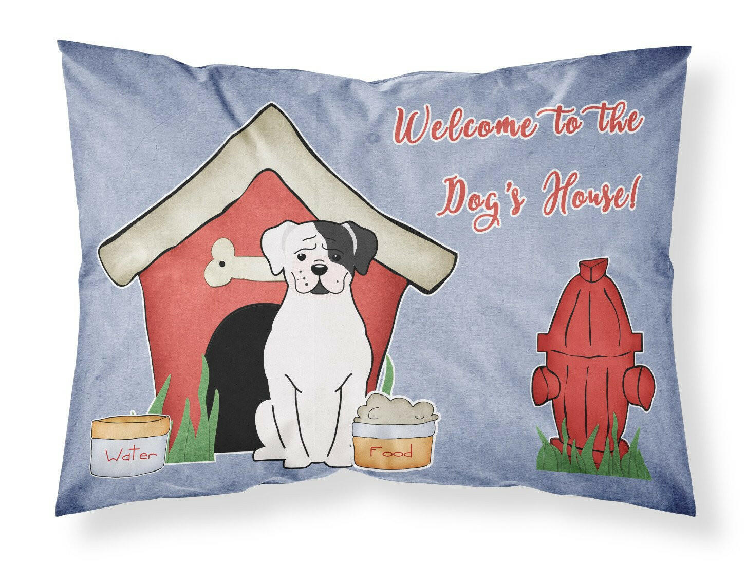 Dog House Collection White Boxer Cooper Fabric Standard Pillowcase BB2868PILLOWCASE by Caroline's Treasures