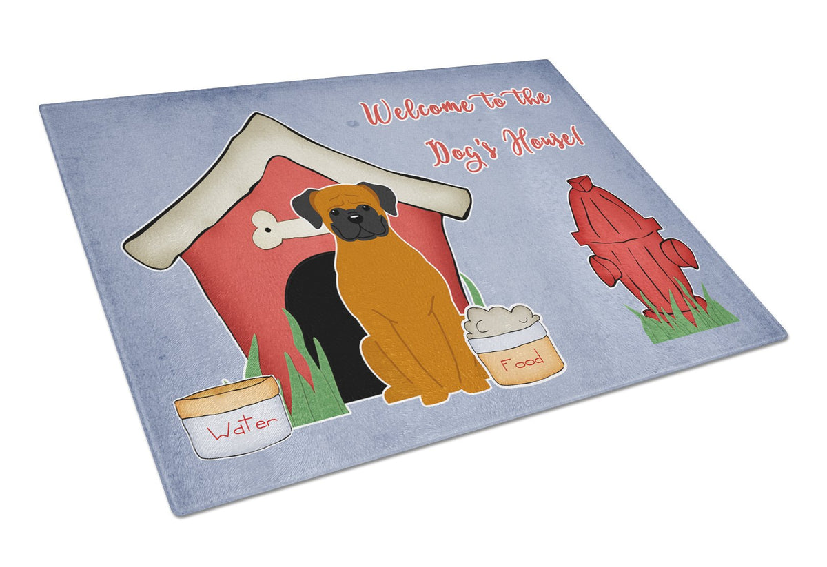 Dog House Collection Fawn Boxer Glass Cutting Board Large BB2869LCB by Caroline&#39;s Treasures
