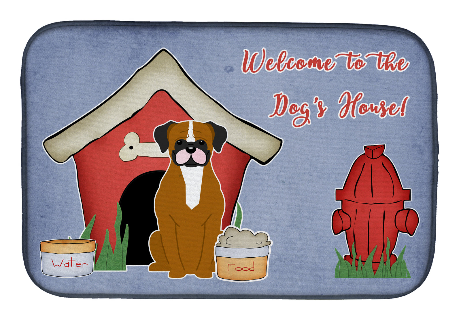 Dog House Collection Flashy Fawn Boxer Dish Drying Mat BB2870DDM