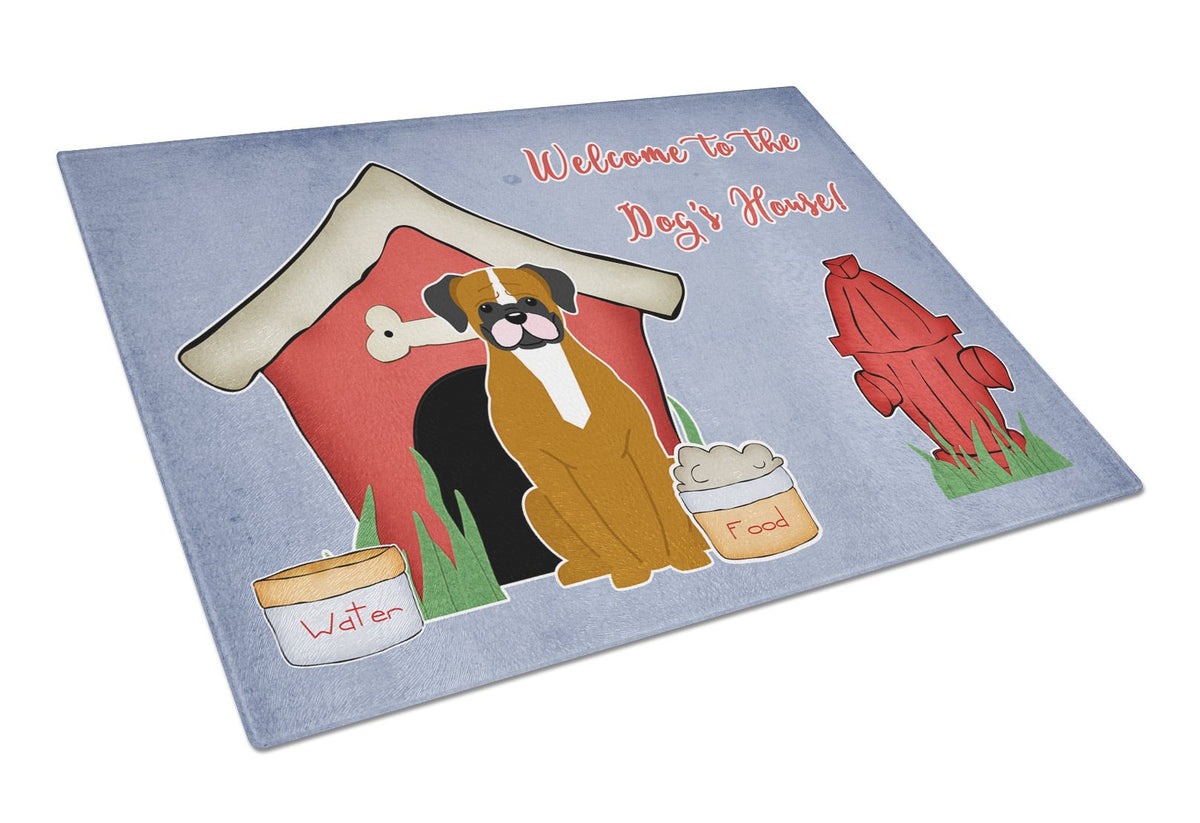 Dog House Collection Flashy Fawn Boxer Glass Cutting Board Large BB2870LCB by Caroline&#39;s Treasures