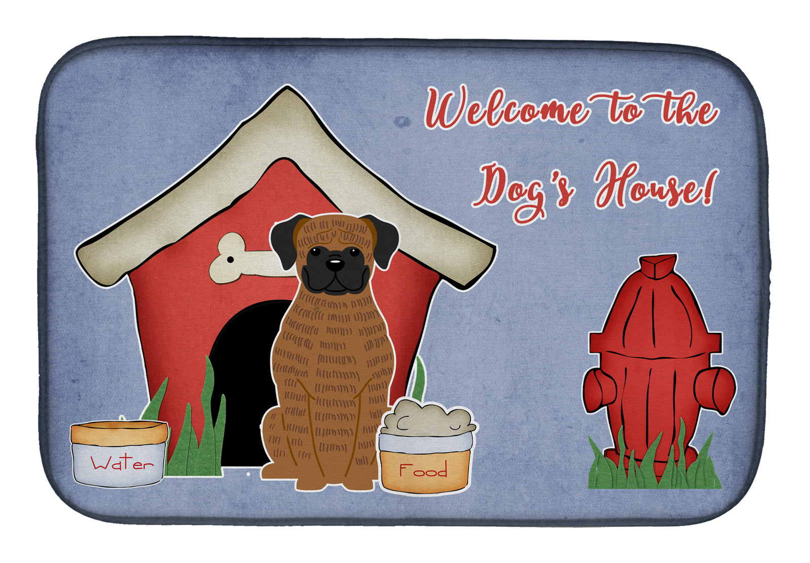 Dog House Collection Brindle Boxer Dish Drying Mat BB2871DDM