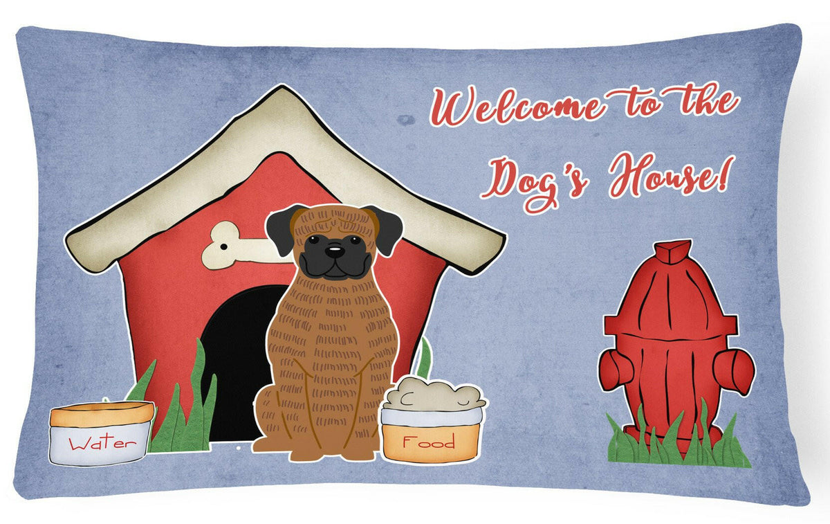 Dog House Collection Brindle Boxer Canvas Fabric Decorative Pillow BB2871PW1216 by Caroline&#39;s Treasures
