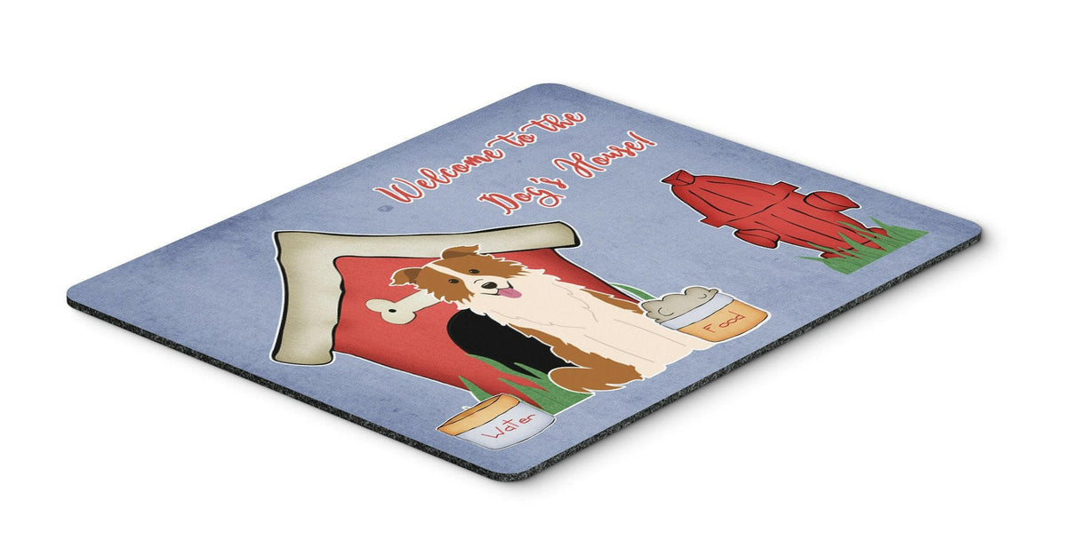 Dog House Collection Border Collie Red White Mouse Pad, Hot Pad or Trivet BB2873MP by Caroline&#39;s Treasures