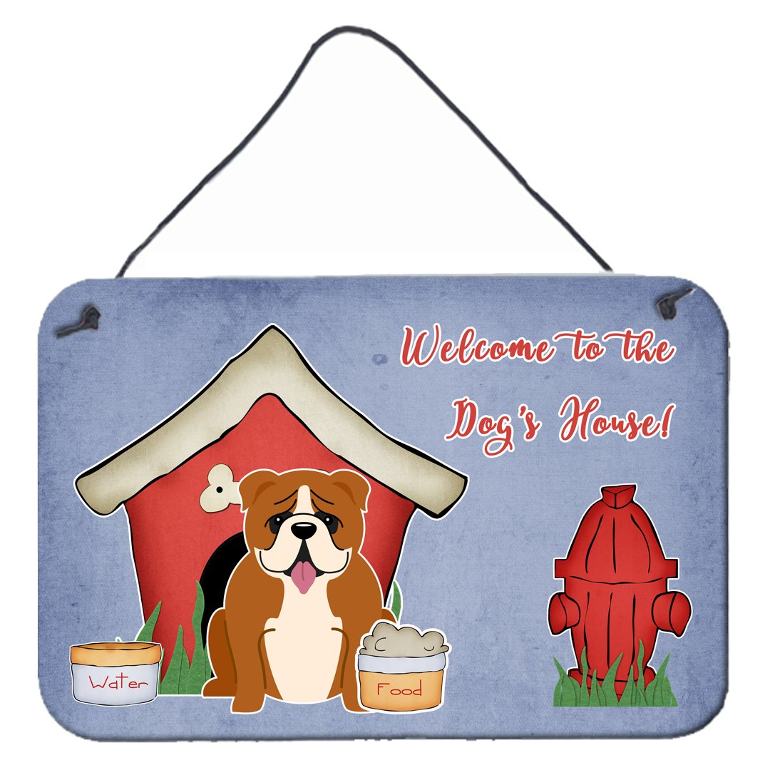 Dog House Collection English Bulldog Red White Wall or Door Hanging Prints BB2874DS812 by Caroline&#39;s Treasures