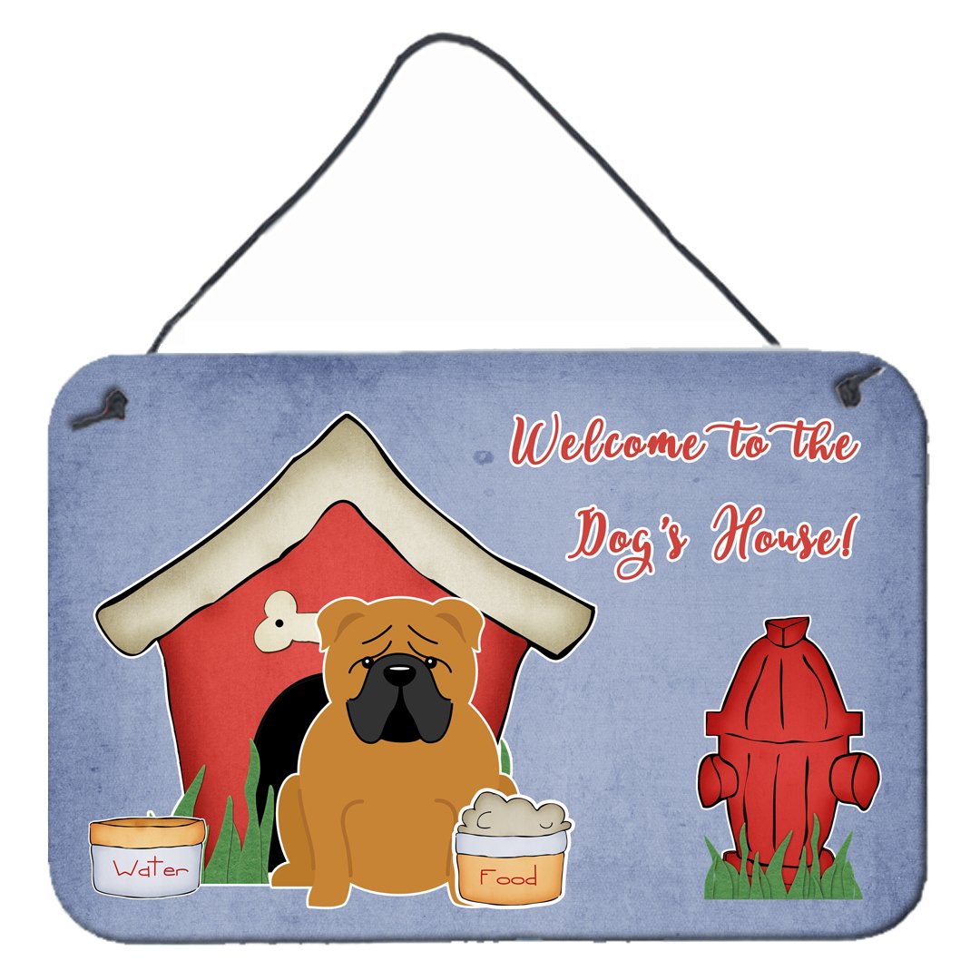 Dog House Collection English Bulldog Red Wall or Door Hanging Prints BB2876DS812 by Caroline&#39;s Treasures