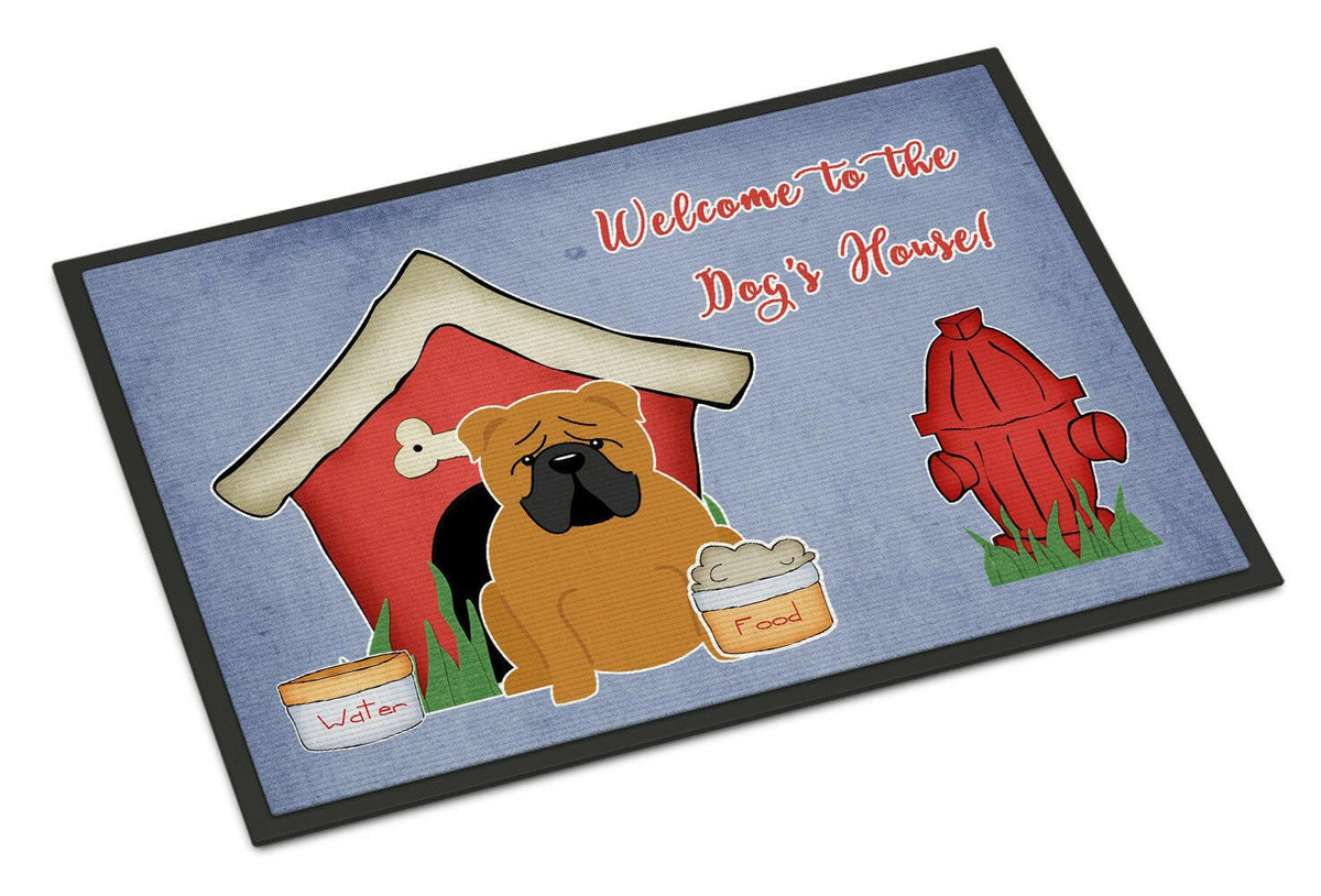 Dog House Collection English Bulldog Red Indoor or Outdoor Mat 18x27 BB2876MAT - the-store.com