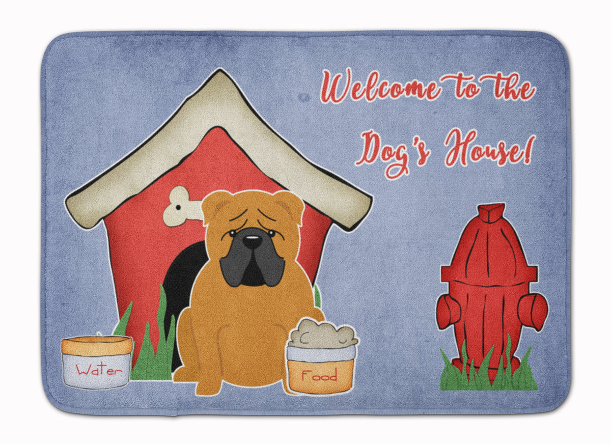 Dog House Collection English Bulldog Red Machine Washable Memory Foam Mat BB2876RUG - the-store.com