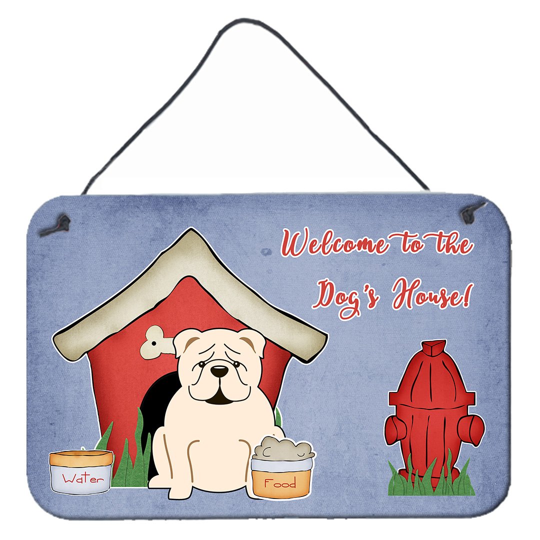 Dog House Collection English Bulldog White Wall or Door Hanging Prints BB2877DS812 by Caroline's Treasures