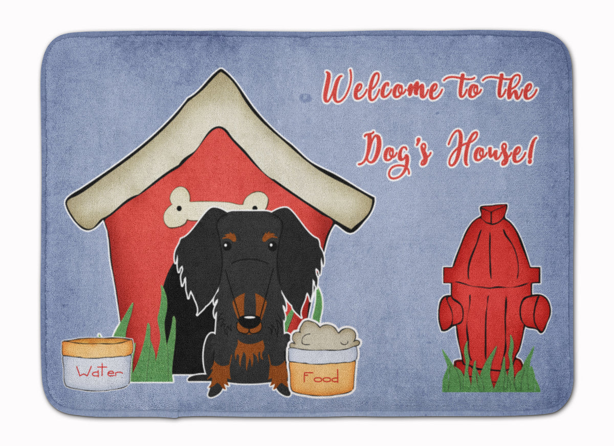 Dog House Collection Wire Haired Dachshund Black Tan Machine Washable Memory Foam Mat BB2881RUG - the-store.com