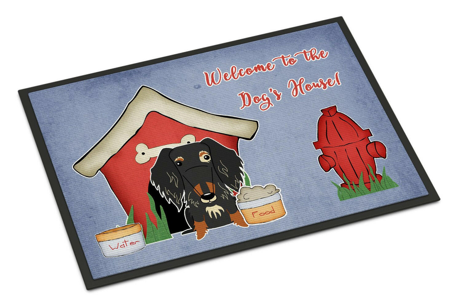 Dog House Collection Wire Haired Dachshund Dapple Indoor or Outdoor Mat 24x36 BB2882JMAT - the-store.com