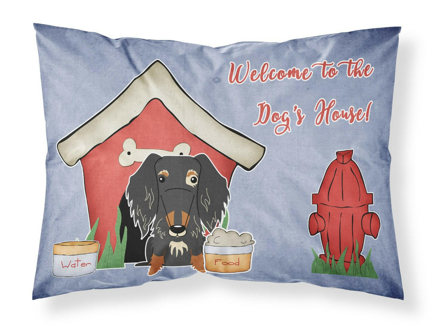 Dog House Collection Wire Haired Dachshund Dapple Fabric Standard Pillowcase BB2882PILLOWCASE by Caroline's Treasures