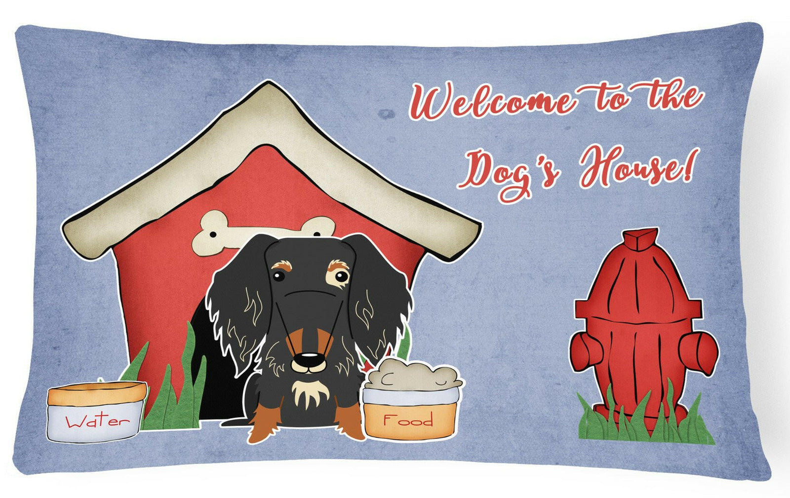 Dog House Collection Wire Haired Dachshund Dapple Canvas Fabric Decorative Pillow BB2882PW1216 by Caroline's Treasures