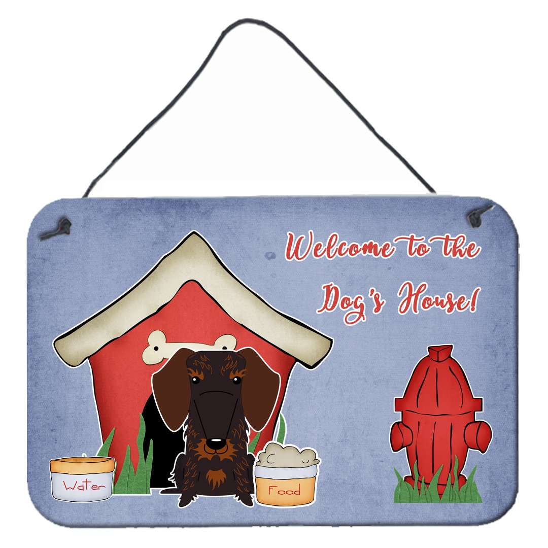 Dog House Collection Wire Haired Dachshund Chocolate Wall or Door Hanging Prints by Caroline&#39;s Treasures