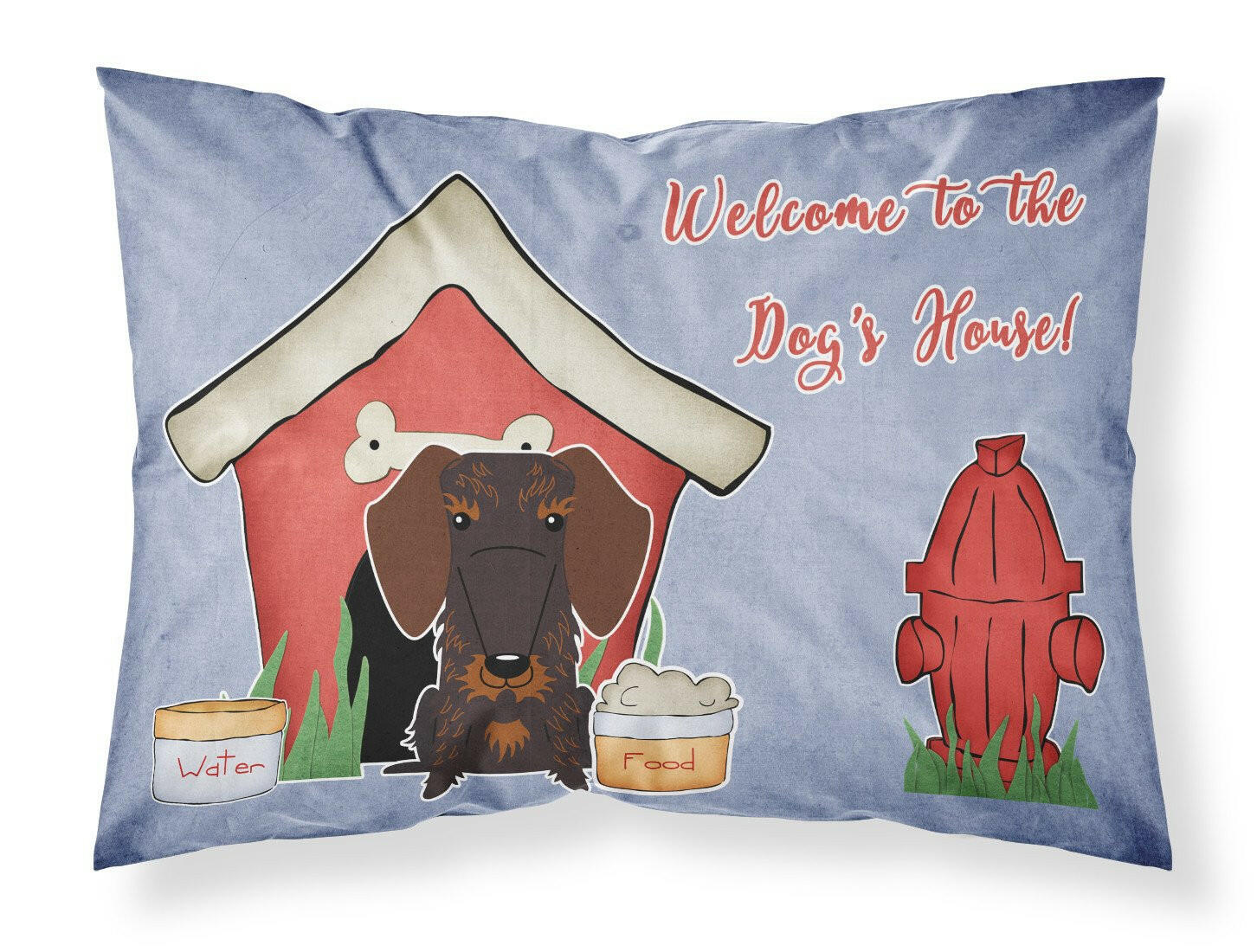Dog House Collection Wire Haired Dachshund Chocolate Fabric Standard Pillowcase BB2883PILLOWCASE by Caroline's Treasures
