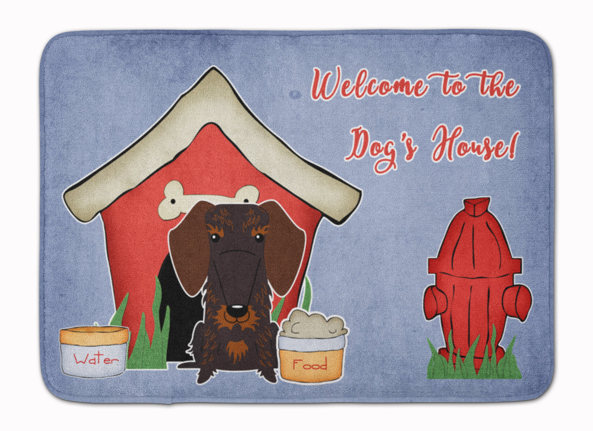Dog House Collection Wire Haired Dachshund Chocolate Machine Washable Memory Foam Mat BB2883RUG - the-store.com