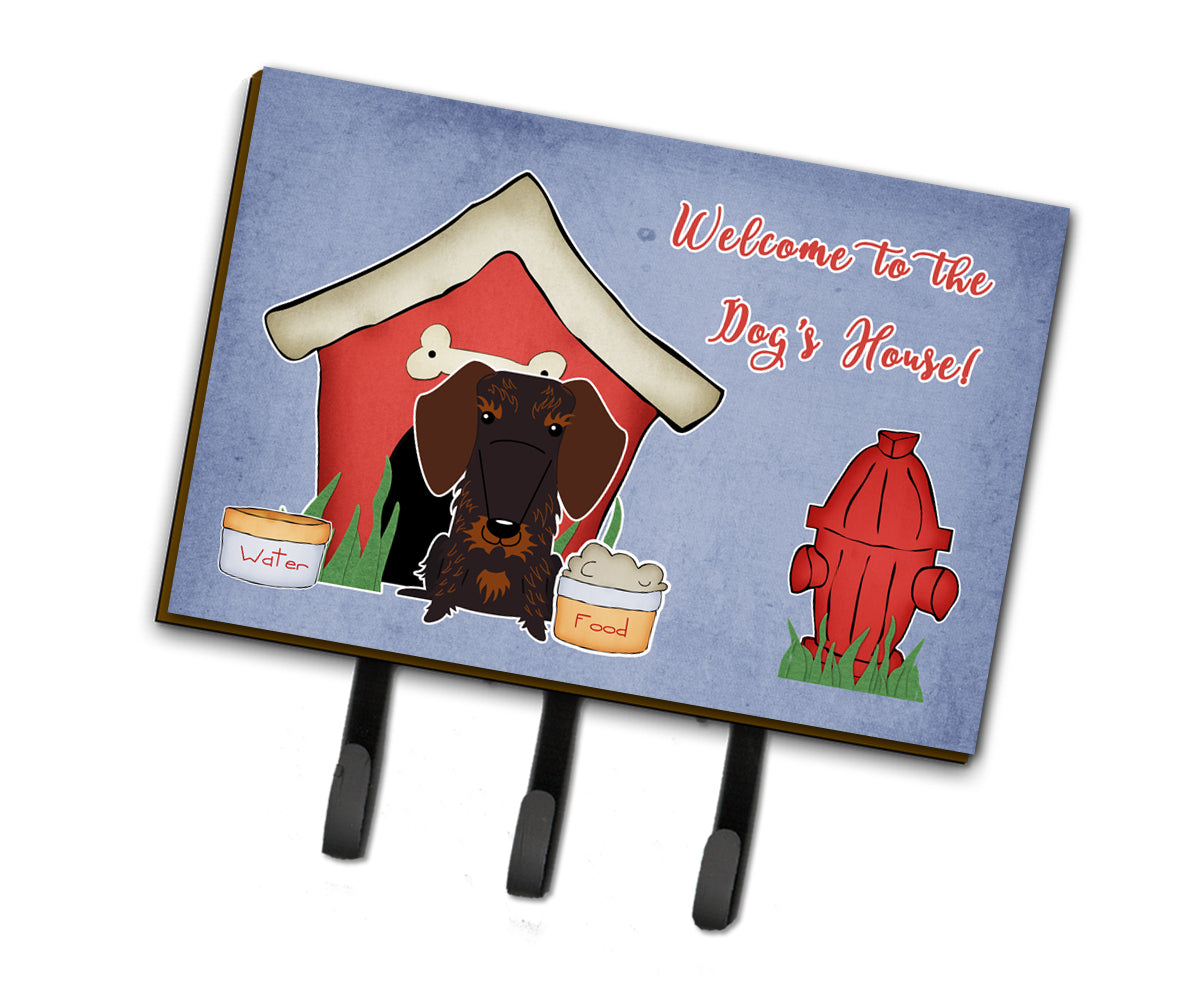 Dog House Collection Wire Haired Dachshund Chocolate Leash or Key Holder