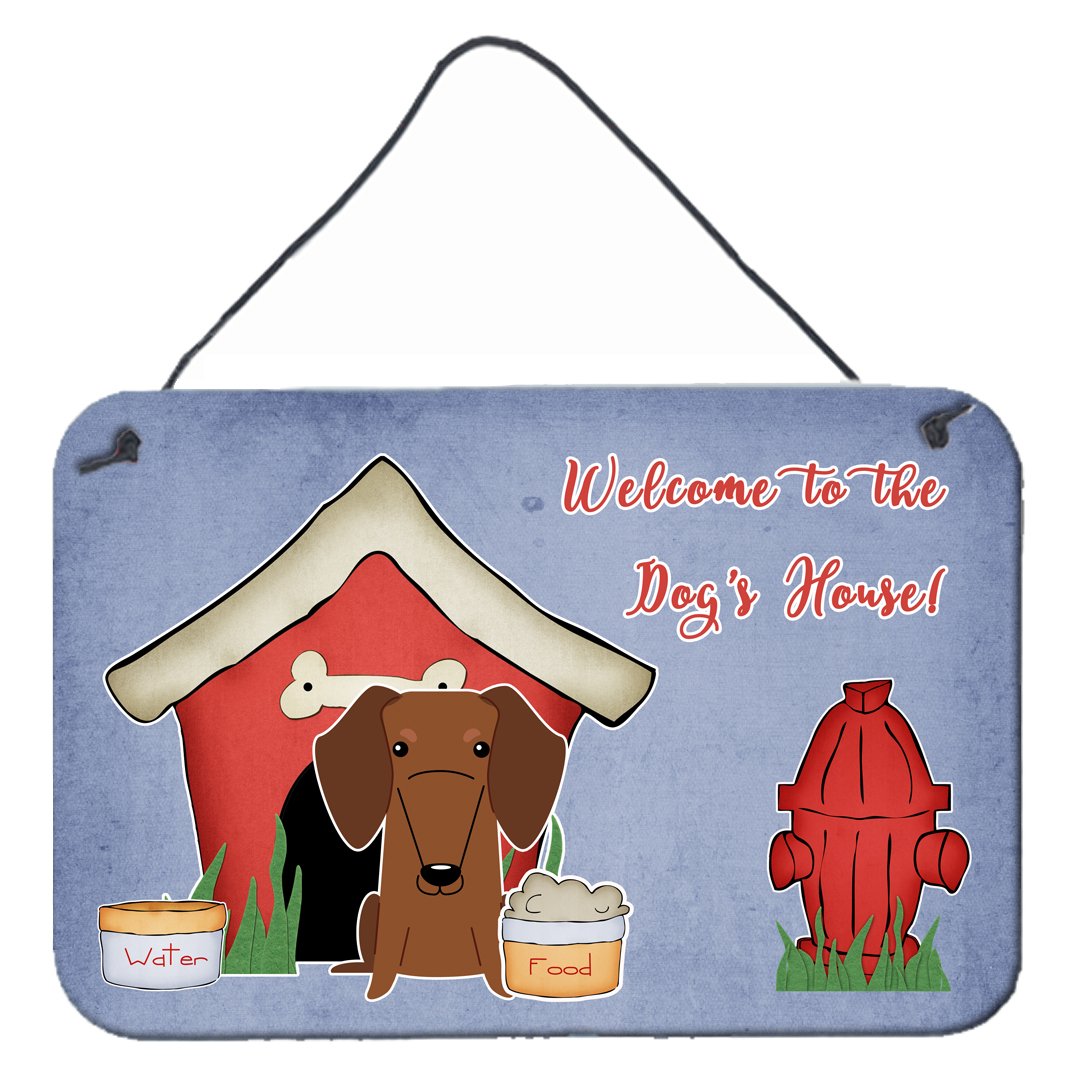 Dog House Collection Dachshund Red Brown Wall or Door Hanging Prints BB2884DS812 by Caroline&#39;s Treasures