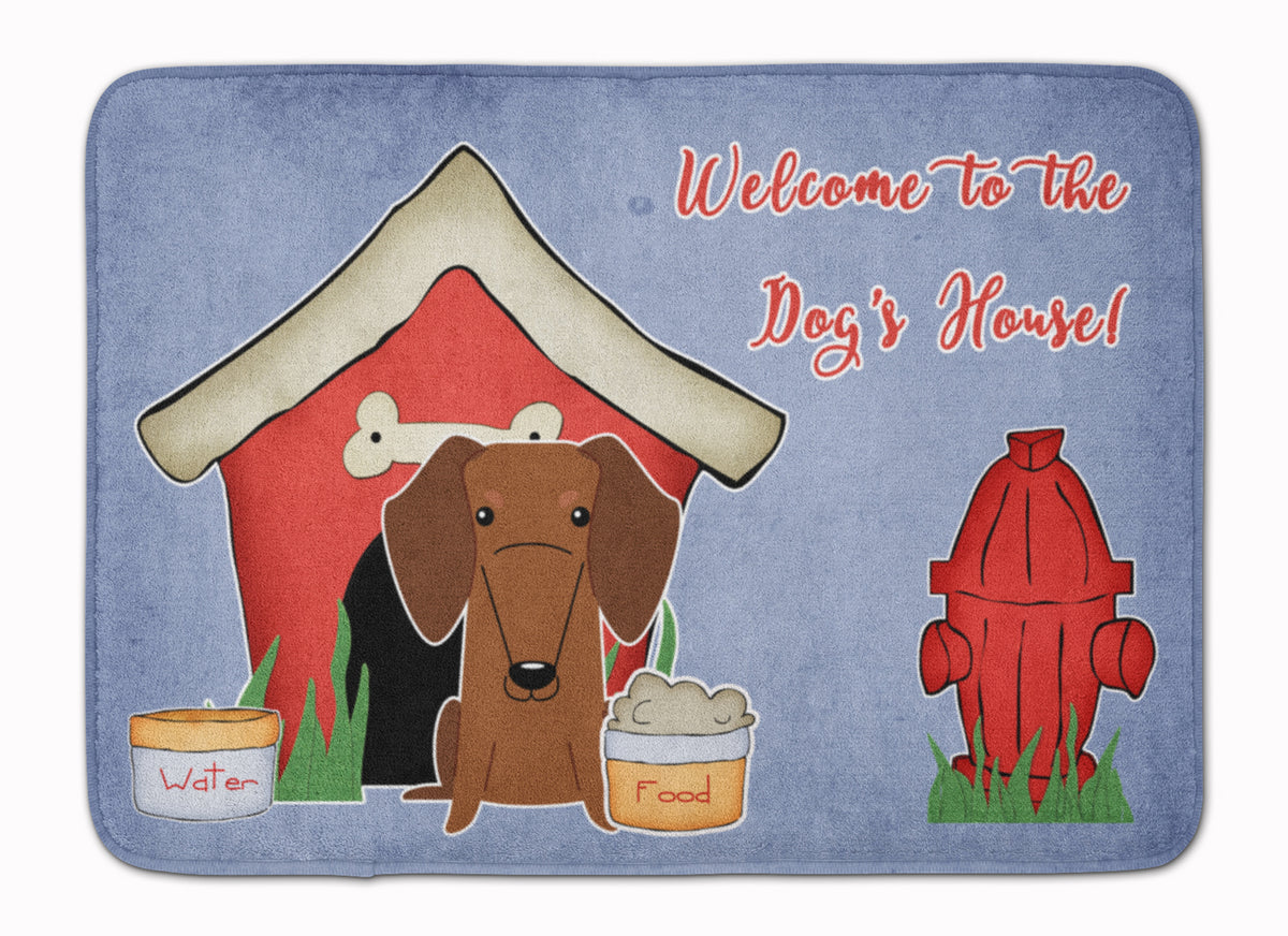 Dog House Collection Dachshund Red Brown Machine Washable Memory Foam Mat BB2884RUG - the-store.com
