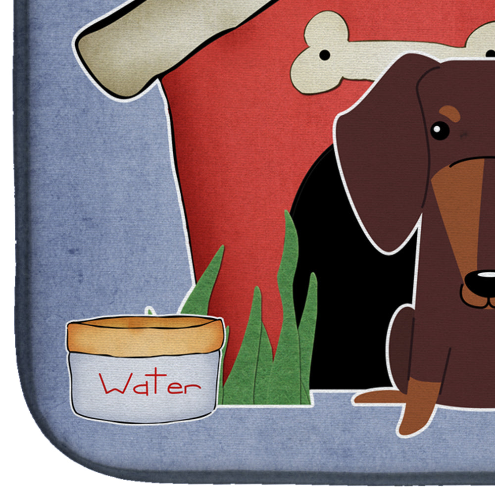 Dog House Collection Dachshund Chocolate Dish Drying Mat BB2885DDM  the-store.com.