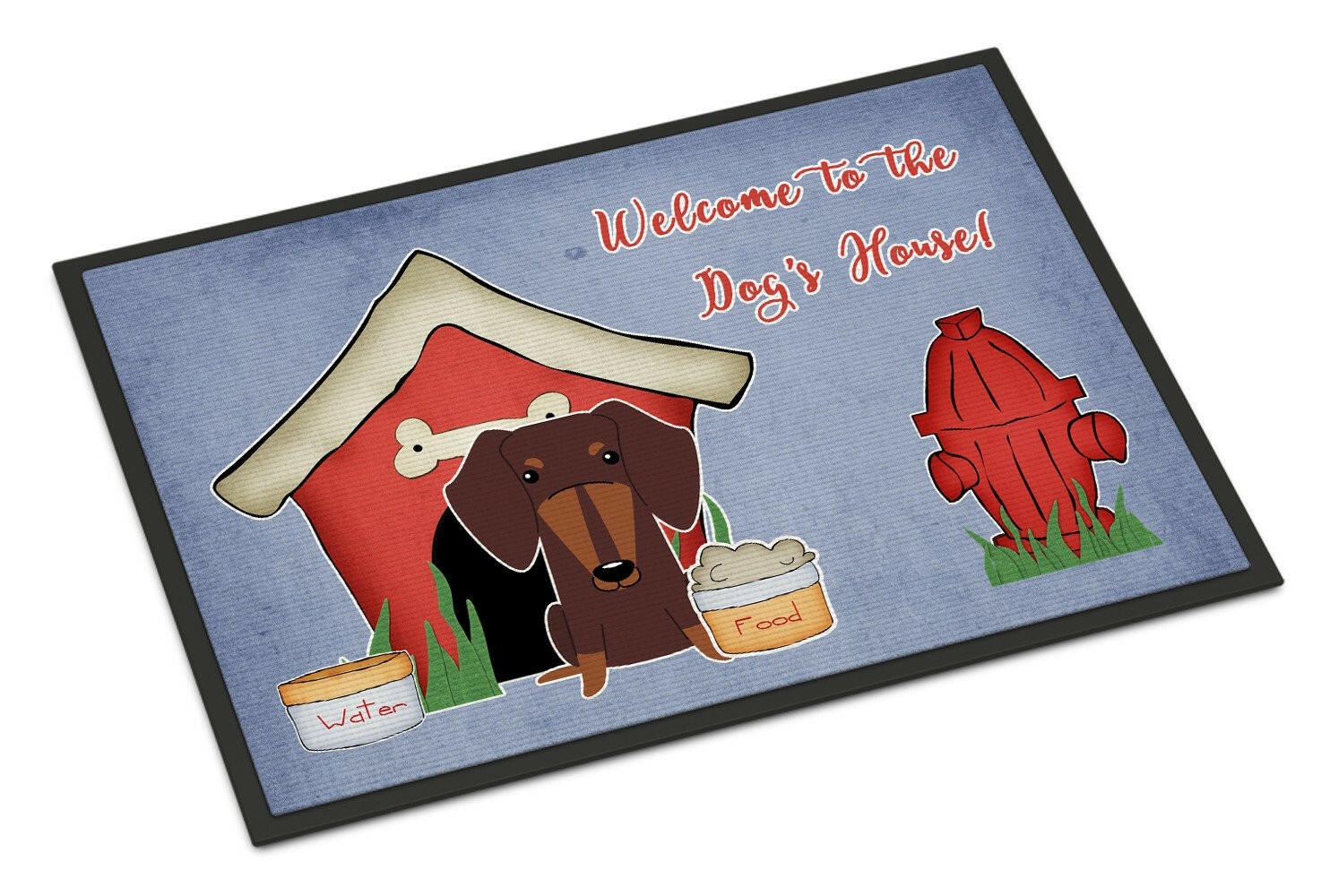 Dog House Collection Dachshund Chocolate Indoor or Outdoor Mat 24x36 BB2885JMAT - the-store.com