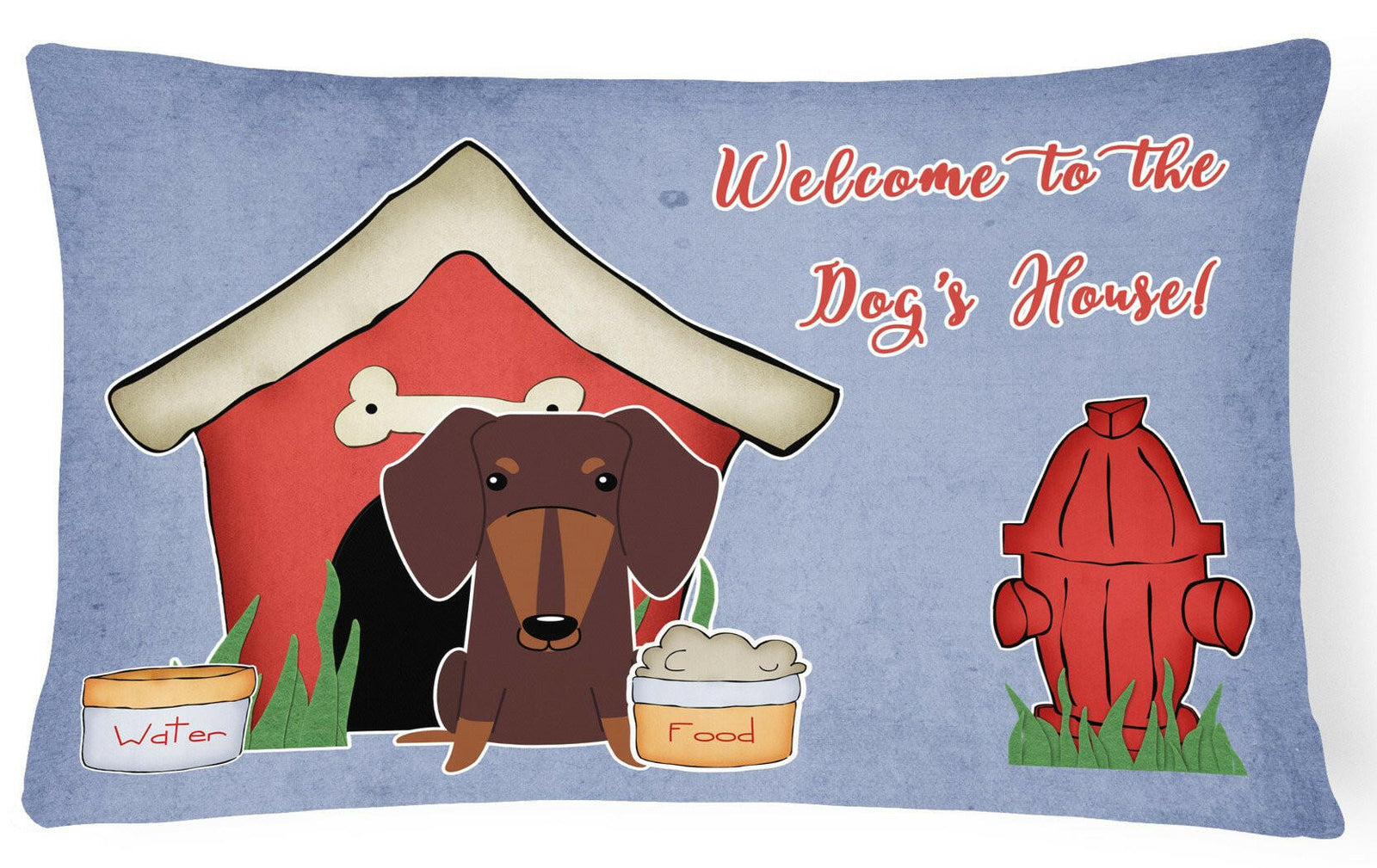 Dog House Collection Dachshund Chocolate Canvas Fabric Decorative Pillow BB2885PW1216 by Caroline's Treasures