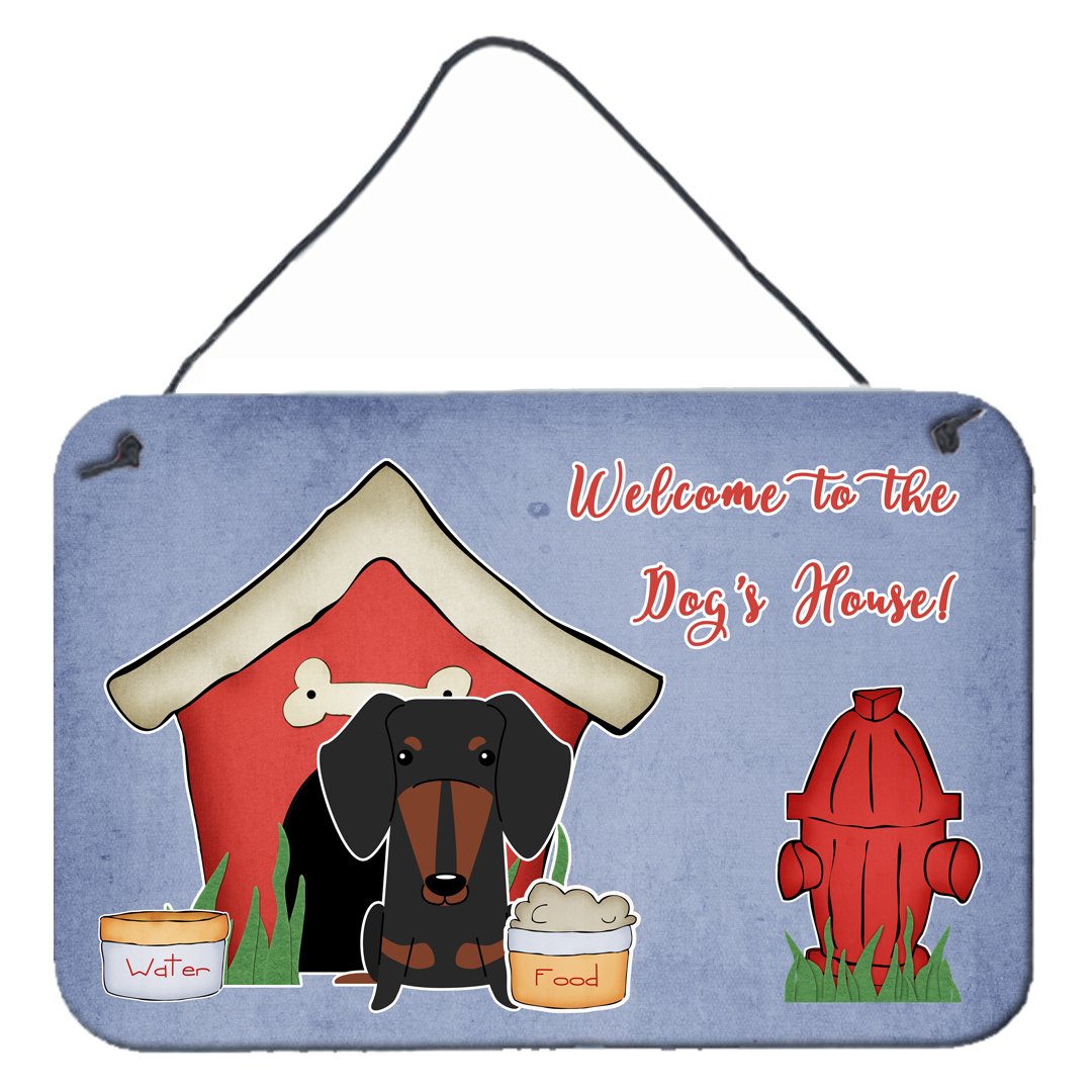 Dog House Collection Dachshund Black Tan Wall or Door Hanging Prints by Caroline&#39;s Treasures