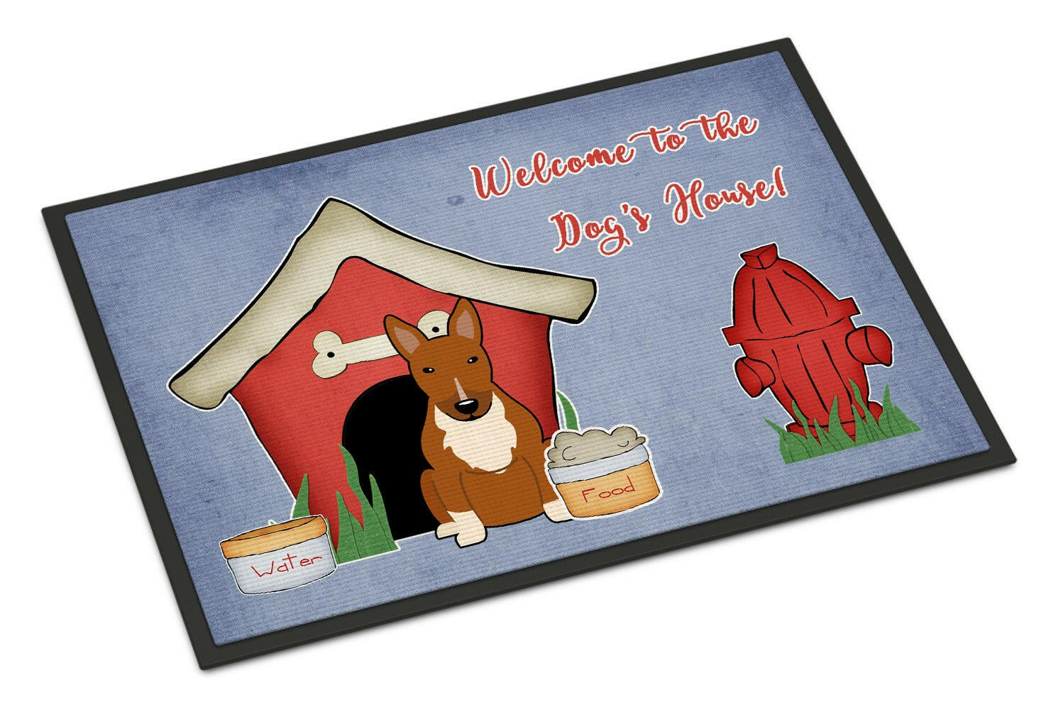 Dog House Collection Bull Terrier Red Indoor or Outdoor Mat 24x36 BB2888JMAT - the-store.com