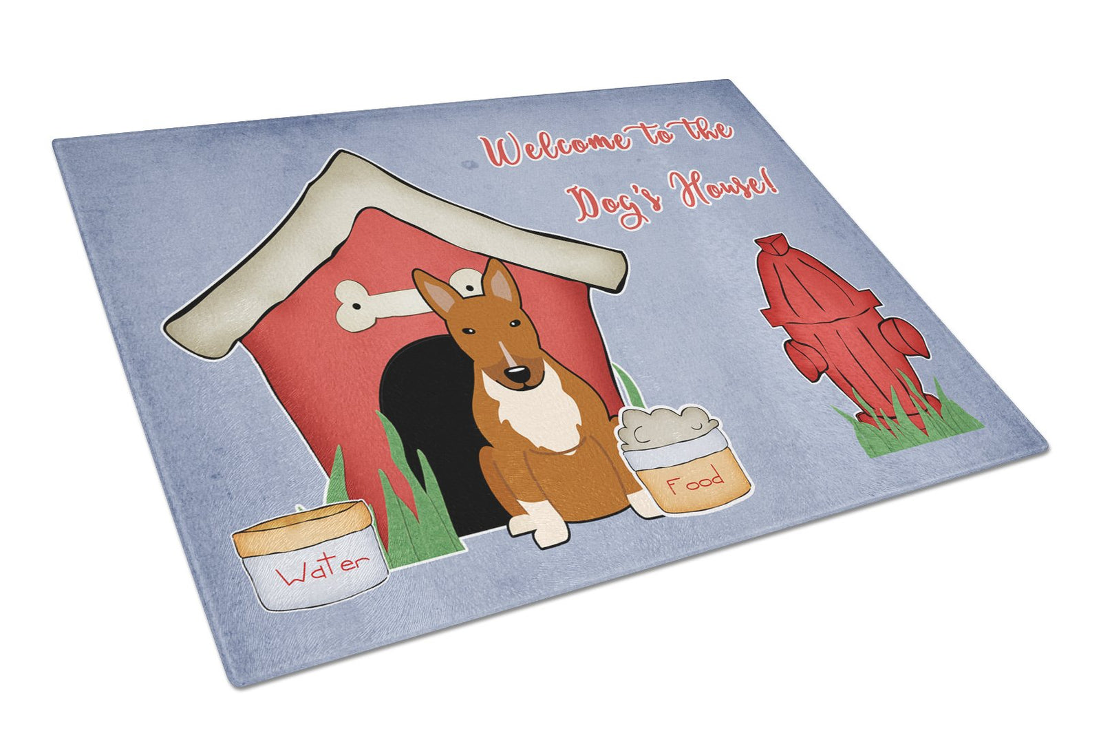 Dog House Collection Bull Terrier Red Glass Cutting Board Large BB2888LCB by Caroline's Treasures